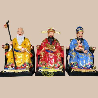 工厂一手直销福禄寿神像 福星、禄星、寿星玻璃钢工艺品的互联网销售新趋势